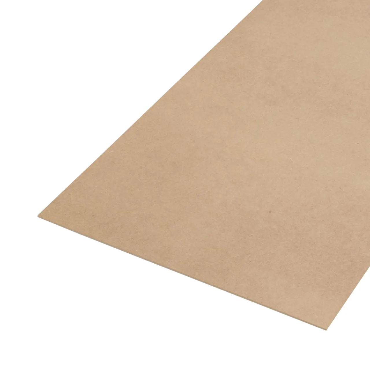 The Go Build 1/4 in. x 2 ft. x 4 ft. MDF Panel features a smooth, light brown finish and is shown on a white background.